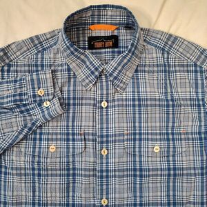 Orvis Mens Size M‎ Trout Bum Double Pocket Long Sleeve Button Up Shirt